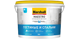 Краска для стен и потолков Marshall Maestro Интерьерная Фантазия глубокоматовая BW (2,5л)