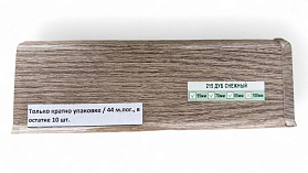 Напольный плинтус Deconika Д-П70 (пластиковый с кабель-каналом) 215 Дуб Снежный 2200/70/22мм, 1 м.п.