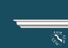 Карниз Перфект гладкий AB138 44х42х2440 мм, 1 м.п.