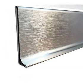 Алюминиевый напольный плинтус Русский профиль, алюминий сырой, 80х11,12х2500 мм, 1 м.п