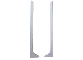 Заглушка правая Русский профиль из алюминия для алюминиевого плинтуса 40 мм, серебро