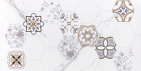 Керамогранит Тянь-Шань Киана Декор1 Гексагон TP3670H1 30x60 (1.8м²/уп), 1 кв.м.