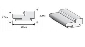 Коробка Т (у,п) для дверей Браво, Nordic Oak (mr.wood)