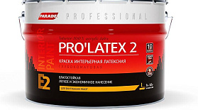 Краска интерьерная латексная Parade PRO’LATEX E2 глубокоматовая, база A 0,9л