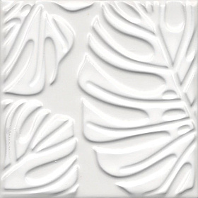 Декор Kerama Marazzi Марокканская коллекция Агдаль KMD2SFC001BN Декор 2 белый матовый структура 15x15x0,9