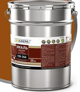 Эмаль ПФ-266 ЛАКРА, золотисто-коричневый Л-С, 20 кг