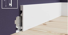 Плинтус из дюрополимера ударопрочный Solid 1 UHD 28/100 С Белый (под покраску), 15х99х2400 мм, 1 м.п.