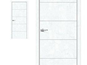 Межкомнатная дверь Браво Эко Шпон Граффити-1 Snow Art