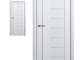 Межкомнатная дверь Profil Doors экошпон серия U 17U Аляска полотно со стеклом графит