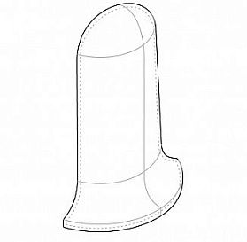 Угол наружный для плинтуса Идеал Классик-55, К-П55-Нк 292 Орех миланский, 55мм