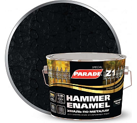 Эмаль по металлу PARADE Z1 гладкая  RAL 9005 Черный Л-С 0,45л
