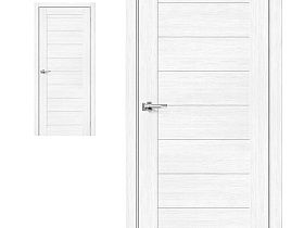 Межкомнатная дверь Браво Эко Шпон Браво-21 Snow Melinga