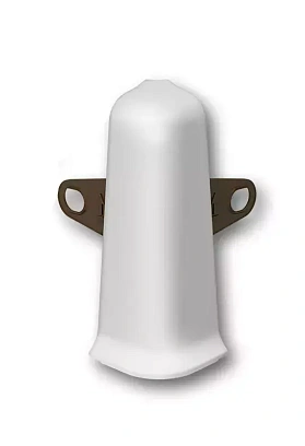 Угол наружный для плинтуса Deconika Д-П100-Нк (пластиковый с кабель-каналом) 002 Светло-серый, 100мм