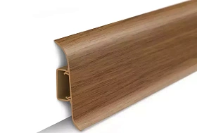 Напольный плинтус Идеал Классик К-П55п (пластиковый с кабель-каналом) 217 Дуб темный, 2200мм/55мм/22мм, 1 м.п.