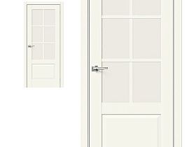 Межкомнатная дверь Браво Винил CPL P13.0.1 Luna, стекло Magic Fog