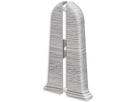 Торцевая заглушка (пара) для плинтуса Идеал Классик-85, К-П85-Тп 432 Дуб платиновый, 85мм