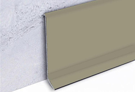 Алюминиевый напольный плинтус Русский профиль, анодированный шампань матовый, 80х11,2х2500 мм, 1 м.п