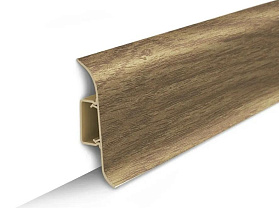 Напольный плинтус Идеал Классик К-П55п (пластиковый с кабель-каналом) 281 Палисандр, 2200мм/55мм/22мм, 1 м.п.