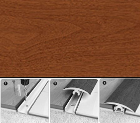 Порог гибкий универсальный Идеал 341 Ольха без крепежа 40х15 мм (рулон 3 м)