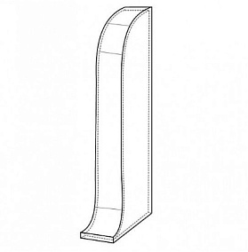 Торцевая заглушка правая к плинтусу Royce 327 Дуб Пальмира