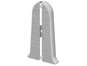 Торцевая заглушка (пара) для плинтуса Идеал Классик-85, К-П85-Тп 186 Алюминий, 85мм