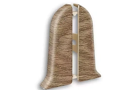 Торцевая заглушка правая для плинтуса Идеал Классик-70, К-П70-Тп (пластиковый с кабель-каналом) 321 Падук 70 мм