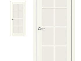 Межкомнатная дверь Браво Винил CPL P11.1 Luna, стекло Magic Fog