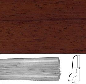 Плинтус шпонированный Tecnorivest Махагон 60х22, 1 м.п.