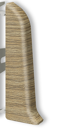 Торцевая заглушка правая для плинтуса Идеал Классик-70, К-П70-Тп (пластиковый с кабель-каналом) 213 Дуб северный 70 мм