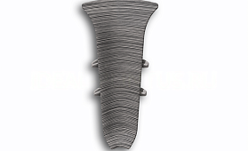 Угол внутренний для плинтуса Идеал Классик-70, К-П70-В 187 Алюминий темный, 70 мм