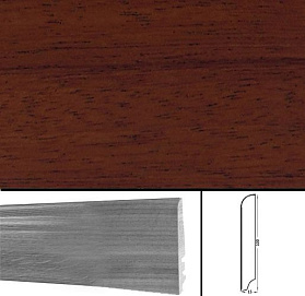 Плинтус шпонированный Tecnorivest Махагон 100х15 прямой, 1 м.п.