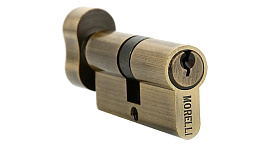 Ключевой цилиндр с поворотной ручкой Morelli 50CK AB Бронза