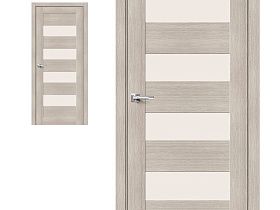 Межкомнатная дверь Браво-23 Cappuccino Melinga стекло Magic Fog