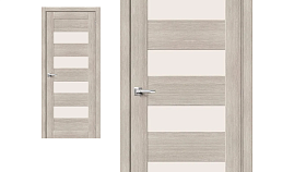 Межкомнатная дверь Браво-23 Cappuccino стекло Magic Fog