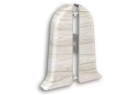 Торцевая заглушка (пара) для плинтуса Идеал Классик-85, К-П85-Тп 267 Клен белый, 85мм