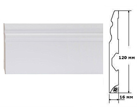 Плинтус Tarkett шпонированный декоративный 120х16 мм Барокко, 1 м.п.