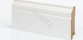 Плинтус МДФ DeArtio Эконом W04-80 Белый 80х16х2050, 1 м.п.
