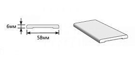 Наличник Прямоугольный для дверей Браво, Л-13 (Венге) для складных дверей