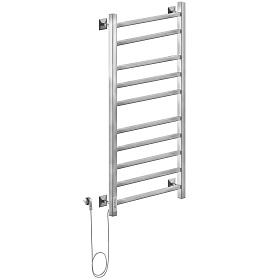 Полотенцесушитель электрический кабельный Ника STEP-2 100x50, левый тэн, хром