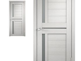 Межкомнатная дверь Velldoris Экошпон DUPLEX 3 цвет Дуб белый стекло Мателюкс