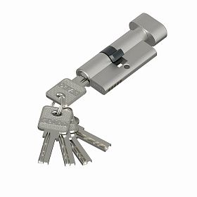 Цилиндр ключ/фиксатор Bravo AЕF-60-30/30 SC МатХром (5 ключей)