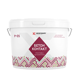 Грунтовка Ecoroom акриловая бетон-контакт P-05, 18 кг