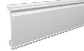Напольный плинтус  Winart HDPS Quadro Ампир 100 мм Белый (100x15x2000 мм), 1 п.м.