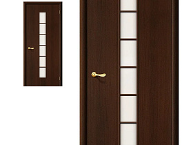 Межкомнатная дверь Браво Финиш Флекс Direct 2С Л-13 Венге, стекло Сатинато