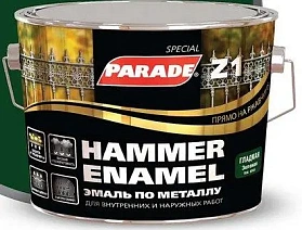Эмаль по металлу Parade Z1  RAL 6005 зеленый, гладкая  Л-С 0,45л