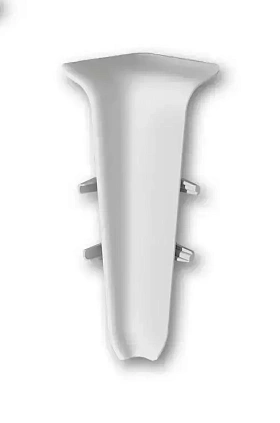 Угол внутренний для плинтуса Deconika Д-П100-В (пластиковый с кабель-каналом) 002 Светло-серый, 100мм