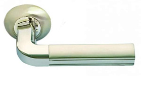 Межкомнатная дверная ручка Morelli Мозаика MH-11 SN/CP Комбинация белого никеля и хрома