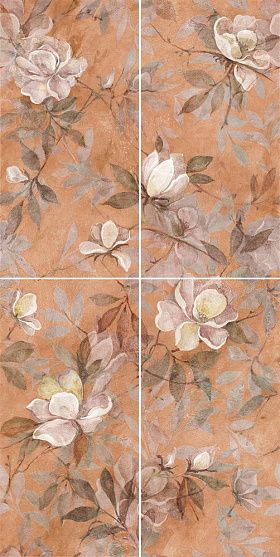 Панно Kerama Marazzi VT/B413/4x/11037R Магнолия 2 матовый 60х120 из 4 частей (30х60) 60x120x9