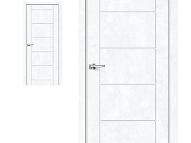 Межкомнатная дверь Браво Эко Шпон Граффити-4 Snow Art