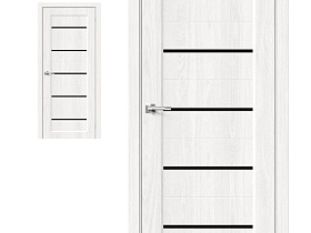 Межкомнатная дверь Браво Эко Шпон Мода-22 Black Line White Dreamline